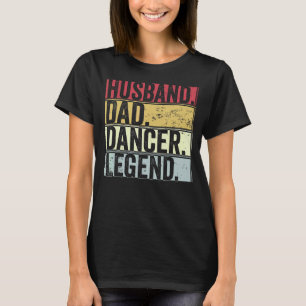 Camiseta Mens Vintage Husband Pai Dancer Legenda Para Gordu