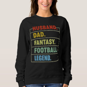 Camiseta Mens Vintage Husband Pai Fantasy Legenda de futebo