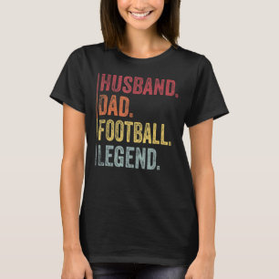 Camiseta Mens Vintage Husband Pai Legenda De Futebol Para F