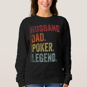 Camiseta Mens Vintage Husband Pai Poker Legenda Para Pais