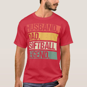 Camiseta Mens Vintage Husband Pai Sofball Legenda Fa