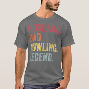 Camiseta Mens Vintage Marido Pai Legenda De Boliche Para F