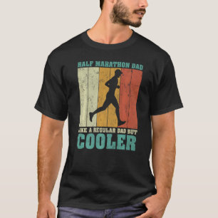 Camiseta Mens Vintage Meia Maratona Pai Como Um Pai Regular