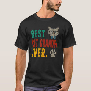 Camiseta Mens Vintage Melhor Avô Gatão Nunca Bump Fi Pais