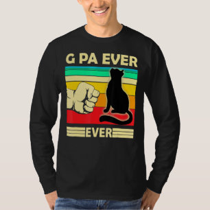 Camiseta Mens Vintage Melhor Cat G Pa Ajustado Ever Bump Pa