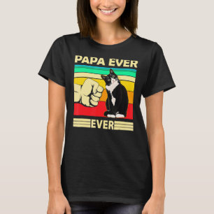 Camiseta Mens Vintage Melhor Gato Papá Ever Bump Ajustado P