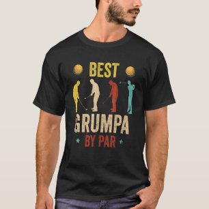 Camiseta Mens Vintage Melhor Grumpa De Par Vovô Golfer Fat