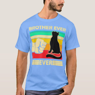Camiseta Mens Vintage Melhor Irmão Gato Nunca Mais Ajustado