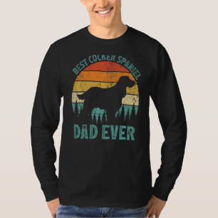 Camiseta Mens Vintage, Melhor Pai Cocker Spaniel, Já Pai'
