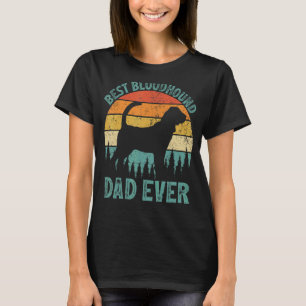 Camiseta Mens Vintage Melhor Pai de Bloodhound Alguma Vez D