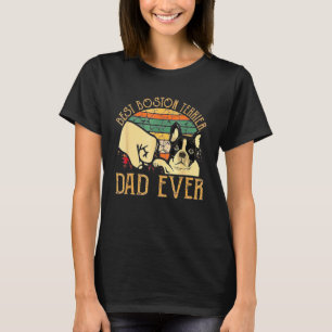 Camiseta Mens Vintage Melhor Pai De Cachorro Em Boston Terr