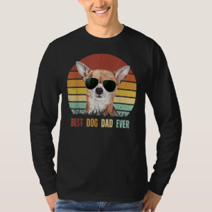 Camiseta Mens Vintage Melhor Pai De Cachorro Ever Chihuahua