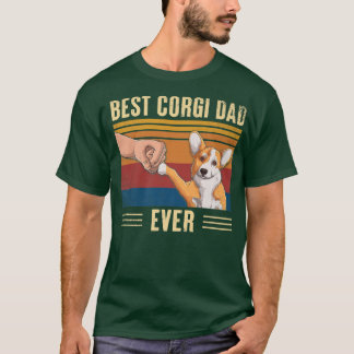 Camiseta Mens Vintage Melhor Pai De Corgi Alguma Vez Em Gor