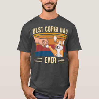 Camiseta Mens Vintage Melhor Pai De Corgi Alguma Vez Em Gor