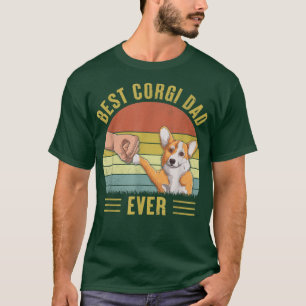 Camiseta Mens Vintage Melhor Pai De Corgi Alguma Vez Fist B