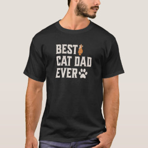 Camiseta Mens Vintage Melhor Pai De Gato De Pai De Gato