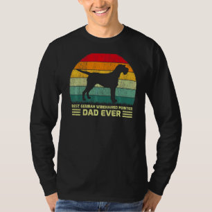 Camiseta Mens Vintage Melhor Pai De Ponteiro Wirehaired Ale