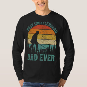Camiseta Mens Vintage Melhor Pai de Shuffleboard De Todos O