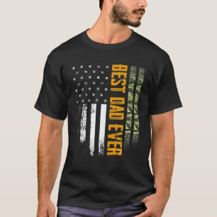 Camiseta Mens Vintage - Melhor Pai De Todos Os Camo - Bande