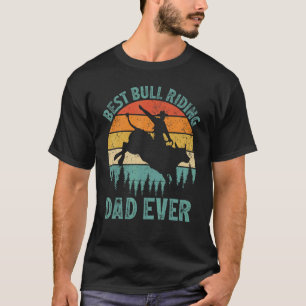 Camiseta Mens Vintage Melhor Pai Touro Andando Em D do Pai