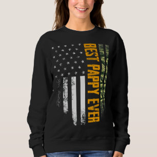 Camiseta Mens Vintage Melhor Pappy Ever Camo American Flag