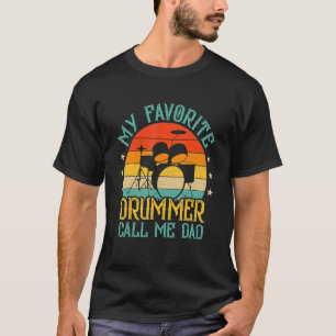 Camiseta Mens Vintage Meu Drummer Favorito Me Chame De Drum