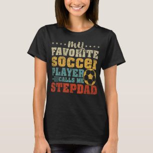 Camiseta Mens Vintage Meu Jogador De Futebol Favorito Stepd