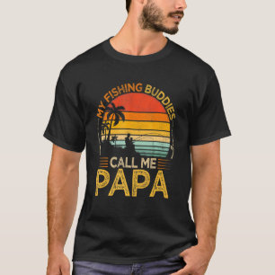 Camiseta Mens Vintage Meus Amigos De Pesca Chamam Papai Pes