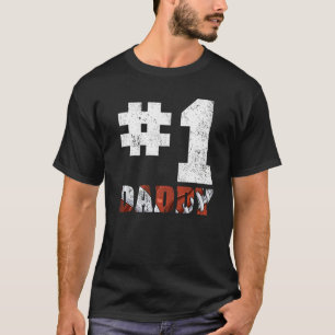 Camiseta Mens Vintage Número Um Pai Americano De Futebol Fa