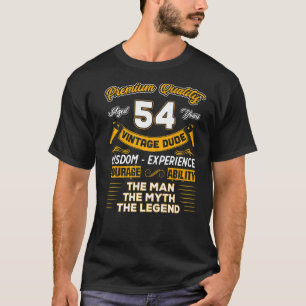 Camiseta Mens Vintage O Homem Mama Legenda 54 Aniversário P
