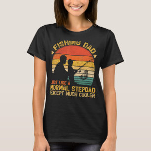 Camiseta Mens Vintage Pai De Pesca Tal Como Uma Etapa Norma
