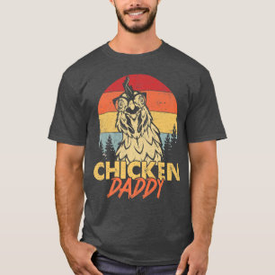 Camiseta Mens Vintage Pai Galinha Pai de Galinha Fazenda