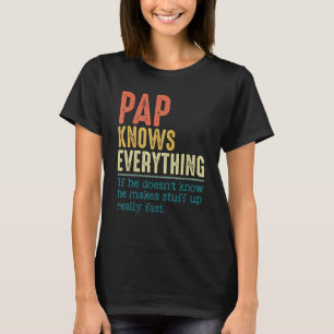Camiseta Mens Vintage Pap sabe tudo pela pai