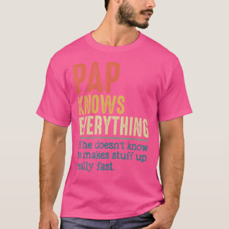 Camiseta Mens Vintage Pap sabe tudo pela pai