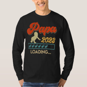 Camiseta Mens Vintage Papa Carregando 2023 Esperante Pai Da