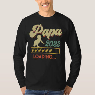 Camiseta Mens Vintage Papa Carregando 2023 Esperante Pai Da