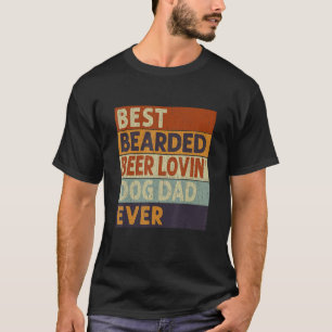 Camiseta Mens Vintage - Pet De Pai De Cão Adorável De Cerve