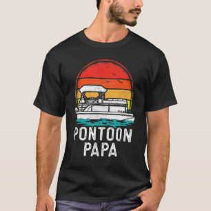 Camiseta Mens Vintage - Pontoon Barco do Barco Retroativo P