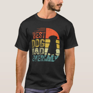 Camiseta Mens Vintage Pug Melhor Pai De Cachorro Já Dia de 