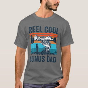 Camiseta Mens Vintage Reel Cool Bonus Dad Funny Fathers Day