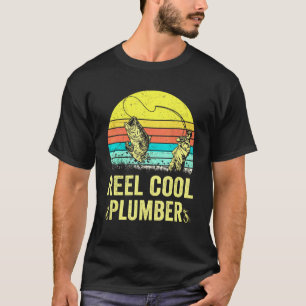 Camiseta Mens Vintage Reel Peixes Legal de Canalizador Pesc