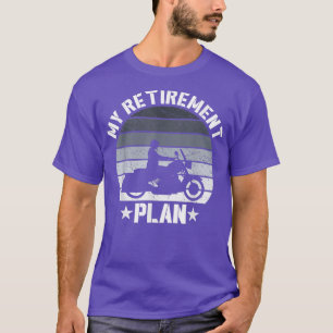 Camiseta Mens Vintage Retirement Plan Engraçado Motorcycle