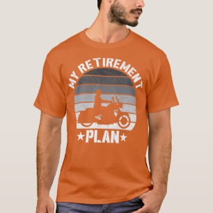 Camiseta Mens Vintage Retirement Plan Engraçado Motorcycle 