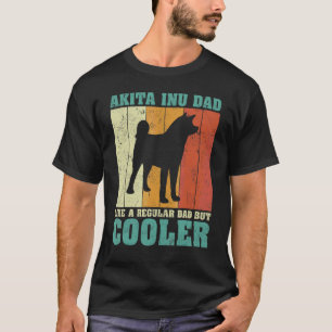 Camiseta Mens Vintage Retro Akita Inu Pai Como Um Da Normal