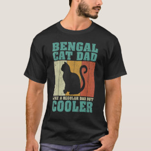 Camiseta Mens Vintage Retro Bengala Pai De Gato Como Um D R