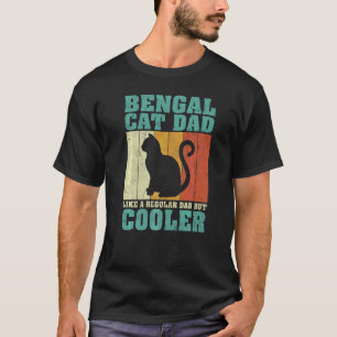 Camiseta Mens Vintage Retro Bengala Pai De Gato Como Um D R