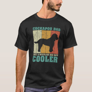 Camiseta Mens Vintage Retro Cockapoo Pai Como Um Pai Regula