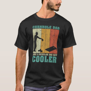 Camiseta Mens Vintage Retro Cornhole Pai Como Um Pai Regula