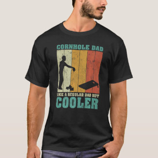 Camiseta Mens Vintage Retro Cornhole Pai Como Um Pai Regula