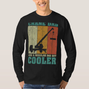 Camiseta Mens Vintage Retro Crane Pai Como Um Fa De Pai Reg